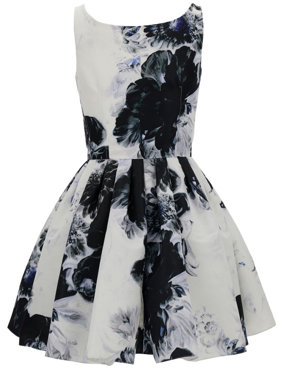 ワンピース alexander mcqueen DAY DRESS CHIAROSCURO RECYCLED POLY Chiaroscuro Day Dress | ALEXANDER MCQUEEN | elysewalker