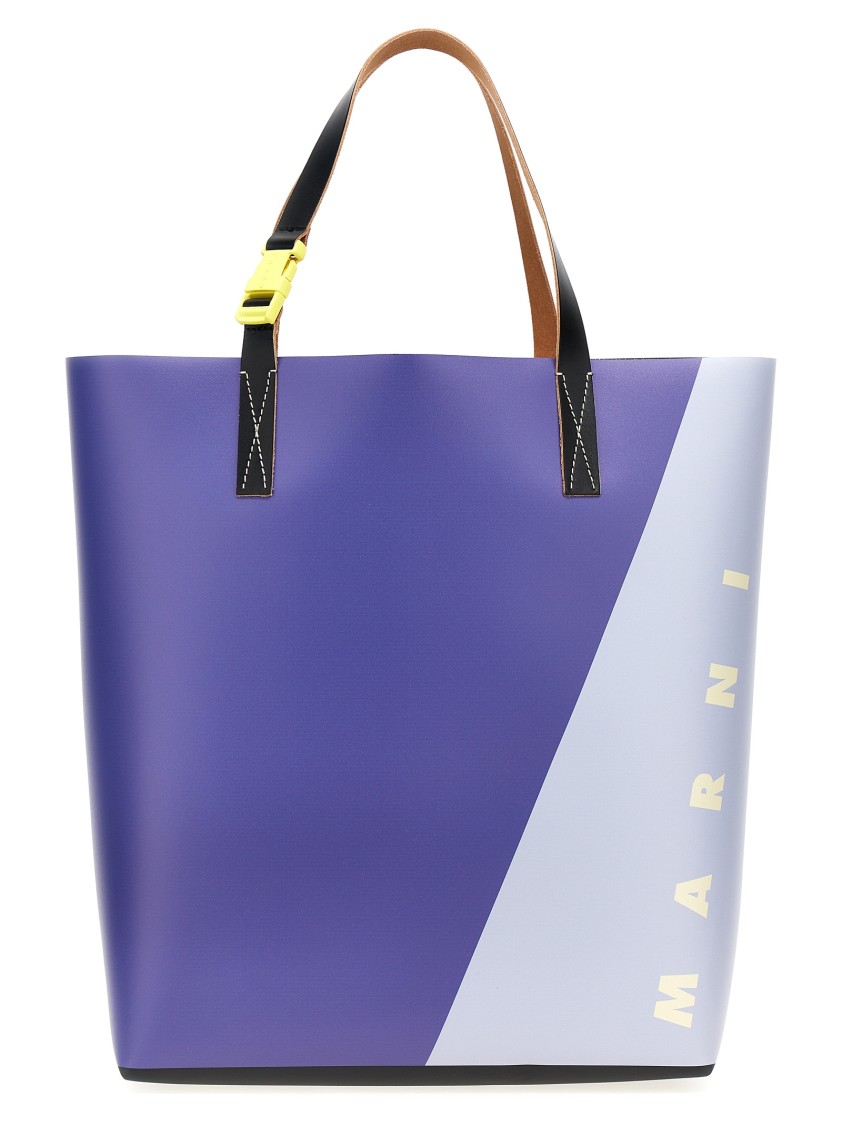 Marni Logo Shopping Bag Tote Bag in Multicolor | THE LIST