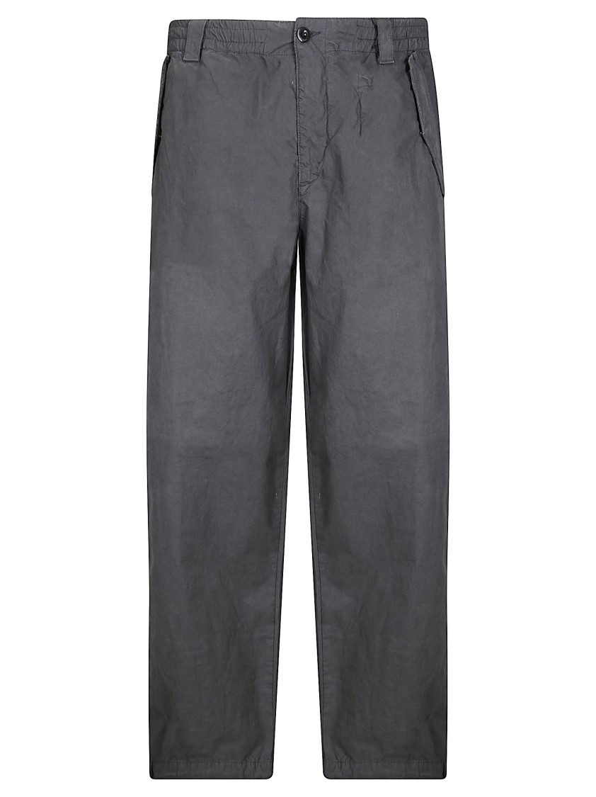 C.p. Company Drawstring Flap-pocket Trousers In Gray