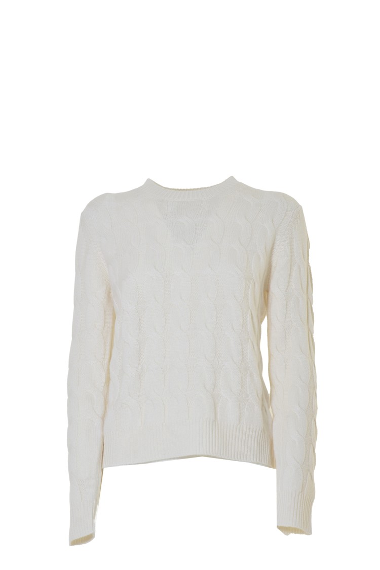Max Mara Edipo Cashmere Sweater In Cream In White