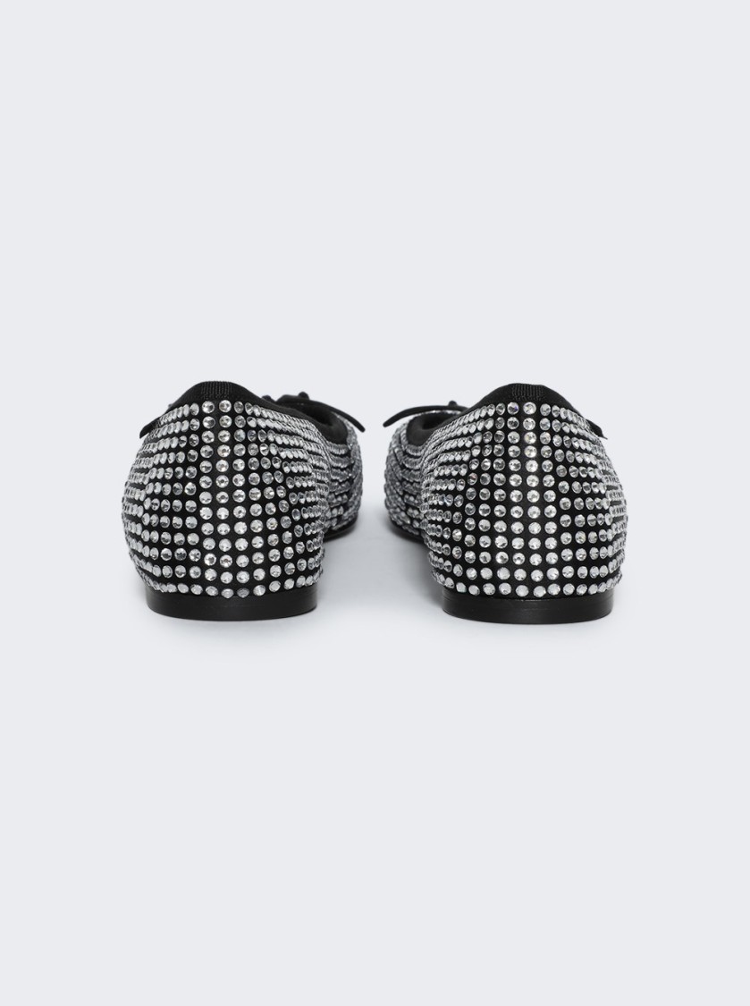 Alexander Wang Billie Rhinestone Embellished Ballet Flats In Black