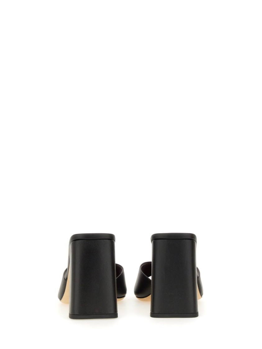 Staud Open-toe Slip-on Sandals In Black