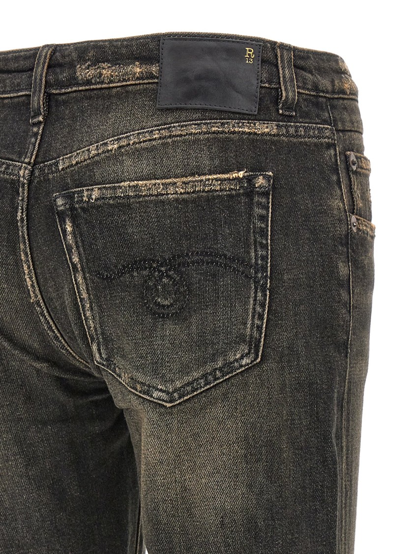 R13 Boy Straight Jeans In Black