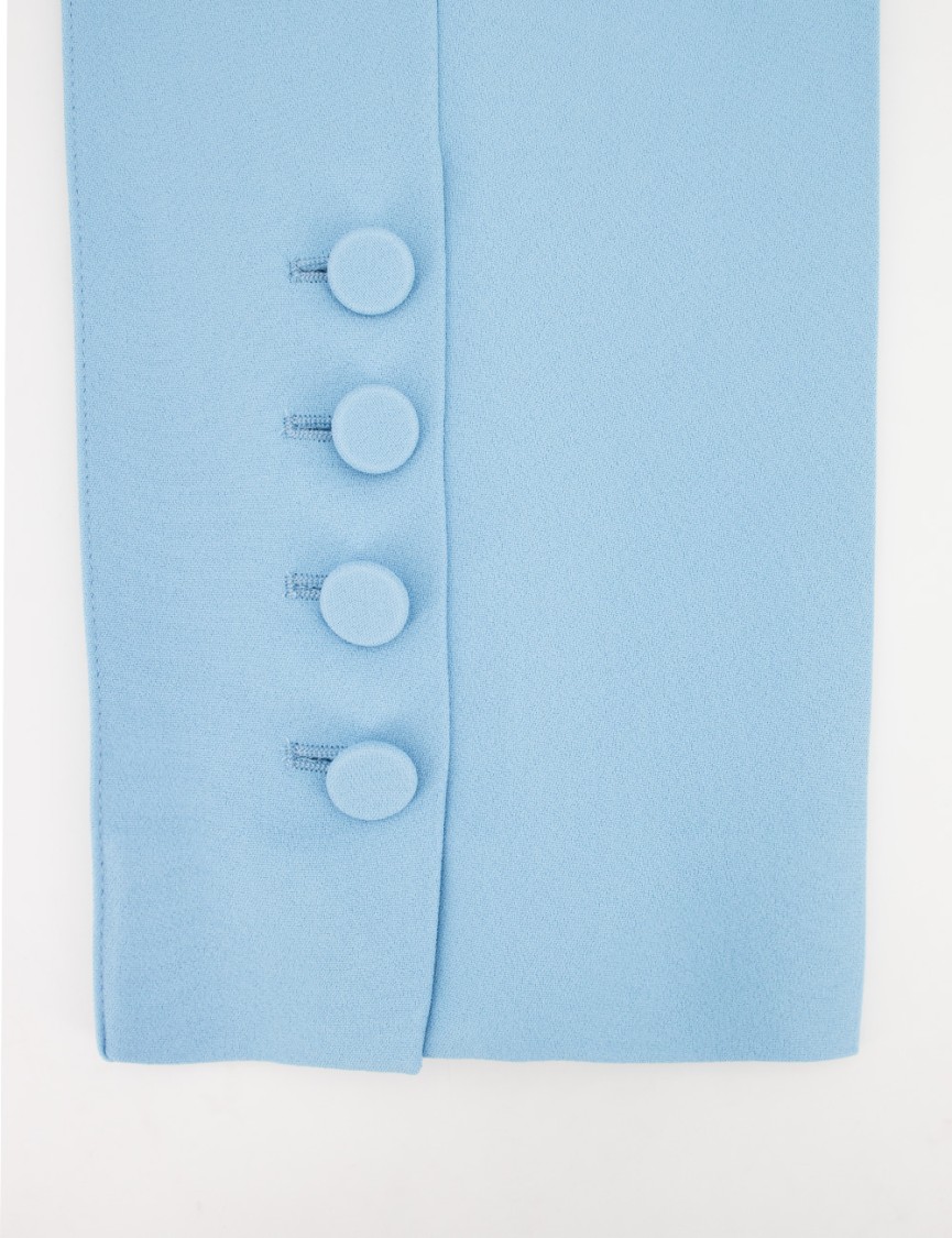 ERMANNO SCERVINO ERMANNO SCERVINO CAPRI CUT TROUSERS WITH DECORATIVE BUTTON HEM