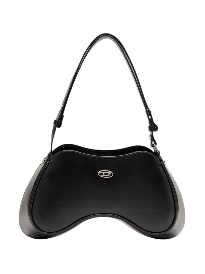 DIESEL DIESEL CURVY BLACK HANDBAG WITH SMOOTH FINISH AND SLEEK STRAP