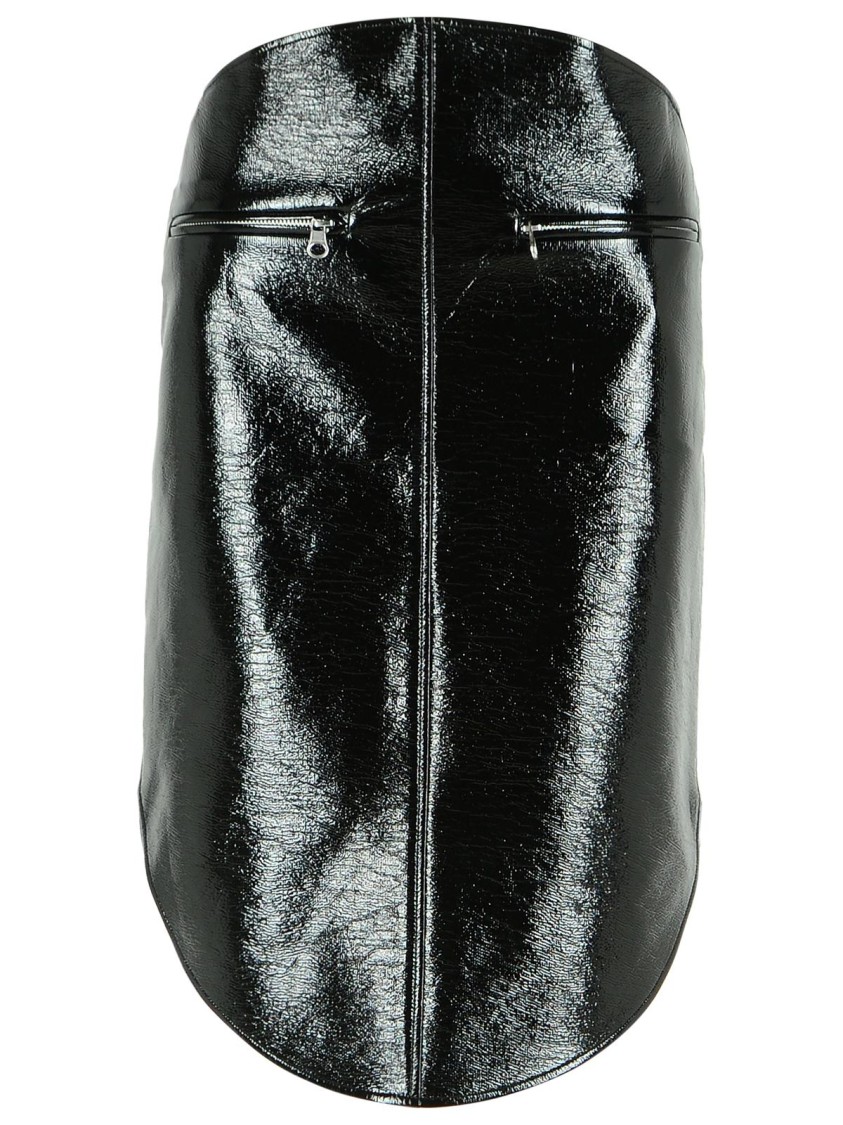 Courrèges Courreges Black Cotton Blend Skirt In Black