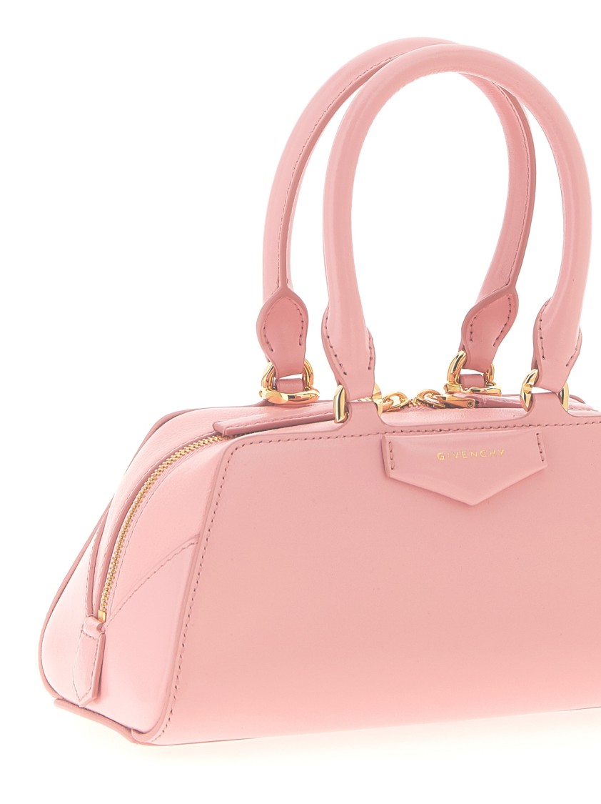 Givenchy Mini Structured Top Handle Handbag With Gold-tone Hardware In Pink