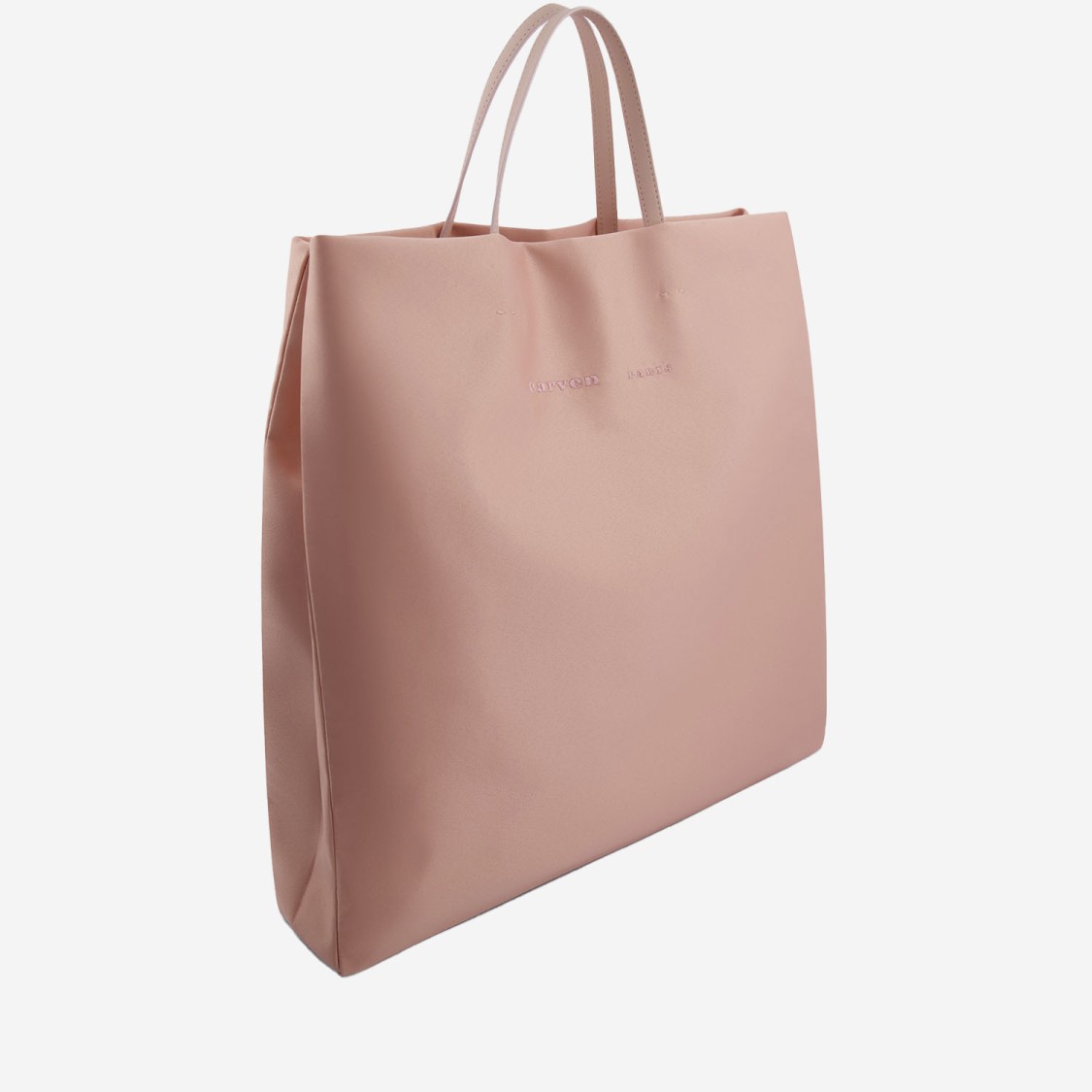 Shop Carven Matte Satin Tote Bag With Embroidered Logo