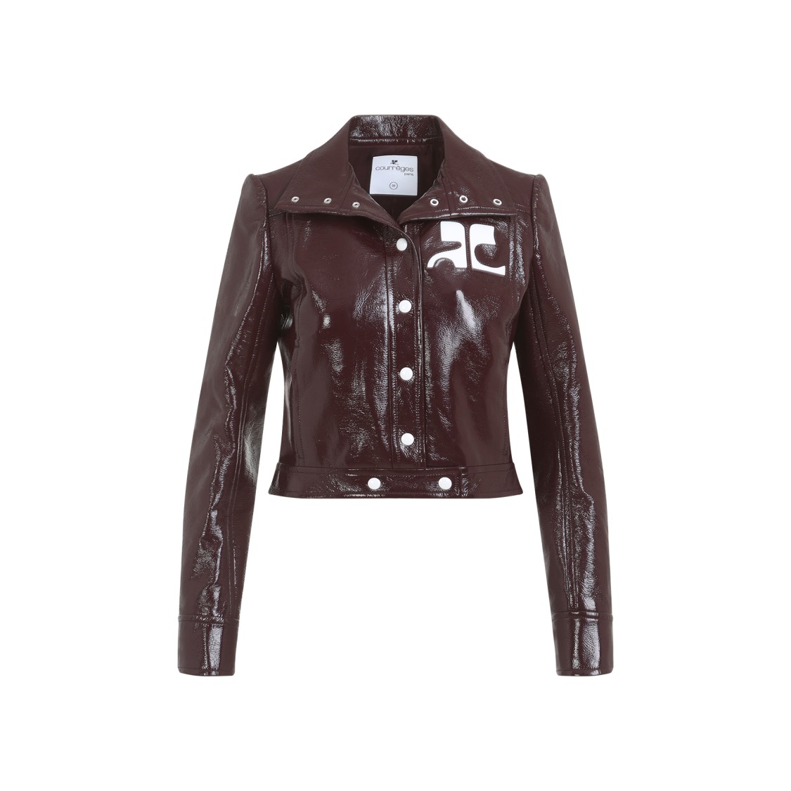 Courrèges High Collar Cropped Cotton Jacket