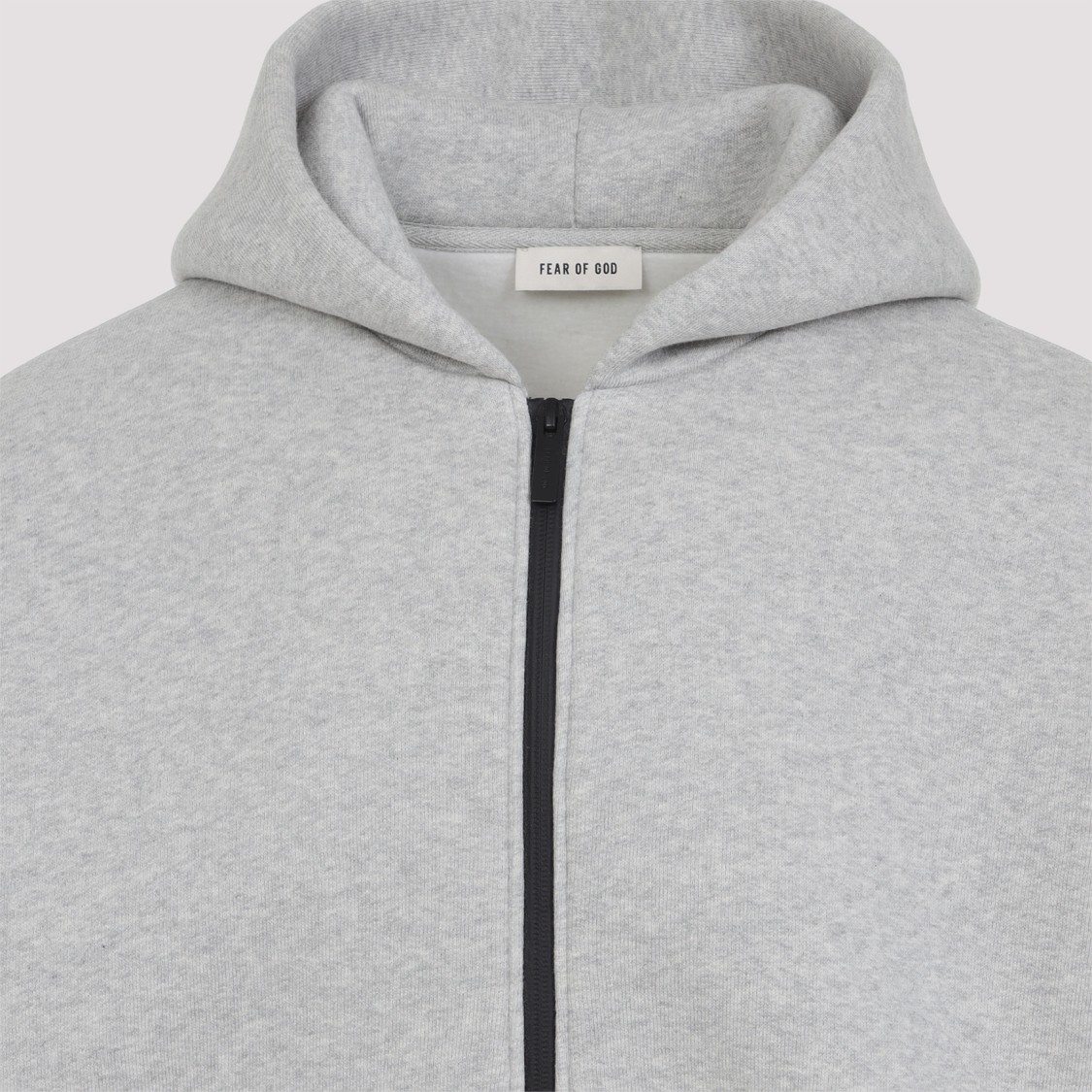 Fear Of God Relaxed Fit Grey Sweatshirt With Zip-up Front In Gray