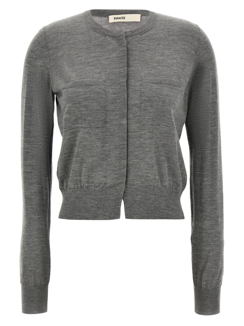 Khaite Lilou Sweaters And Cardigans Gray In Gray