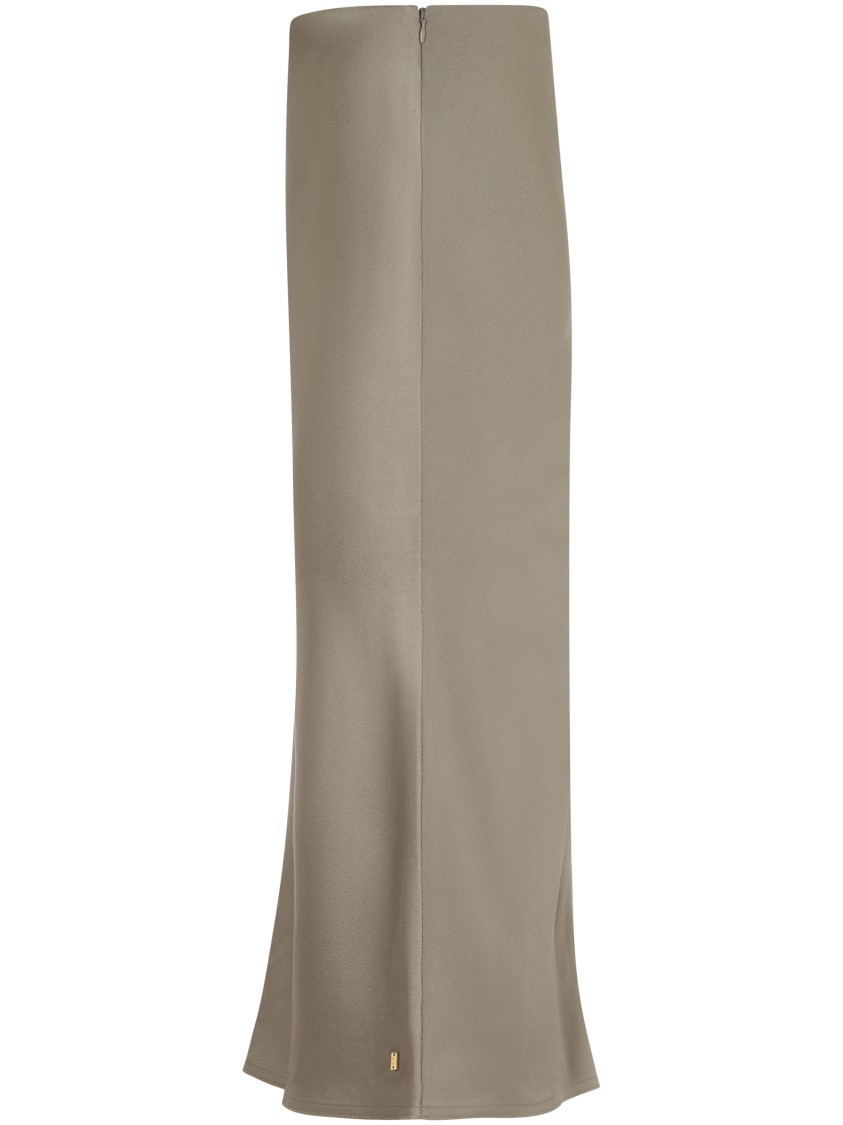 Ami Alexandre Mattiussi Ami Straight Skirt With Subtle Back Slit In Neutral