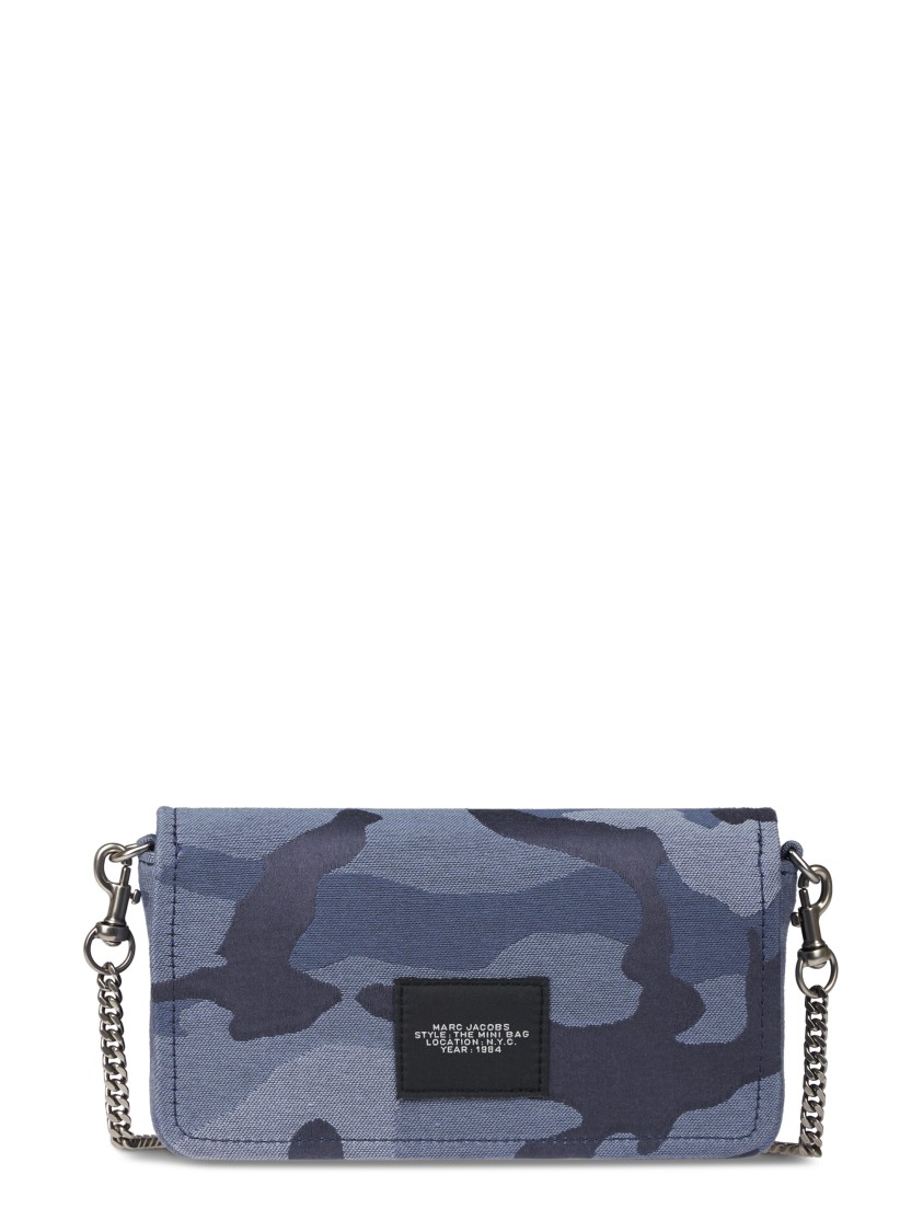 Marc Jacobs Compact Camouflage Mini Bag With Chain Strap In Gray