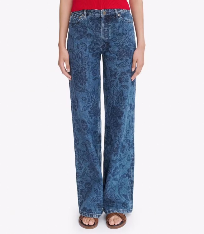 デニム・ジーパン A.P.C. High-Rise Floral-Print Denim Jeans With Straight Leg A.P.C. High-Rise Floral-Print Denim With Straight Leg | THE LIST