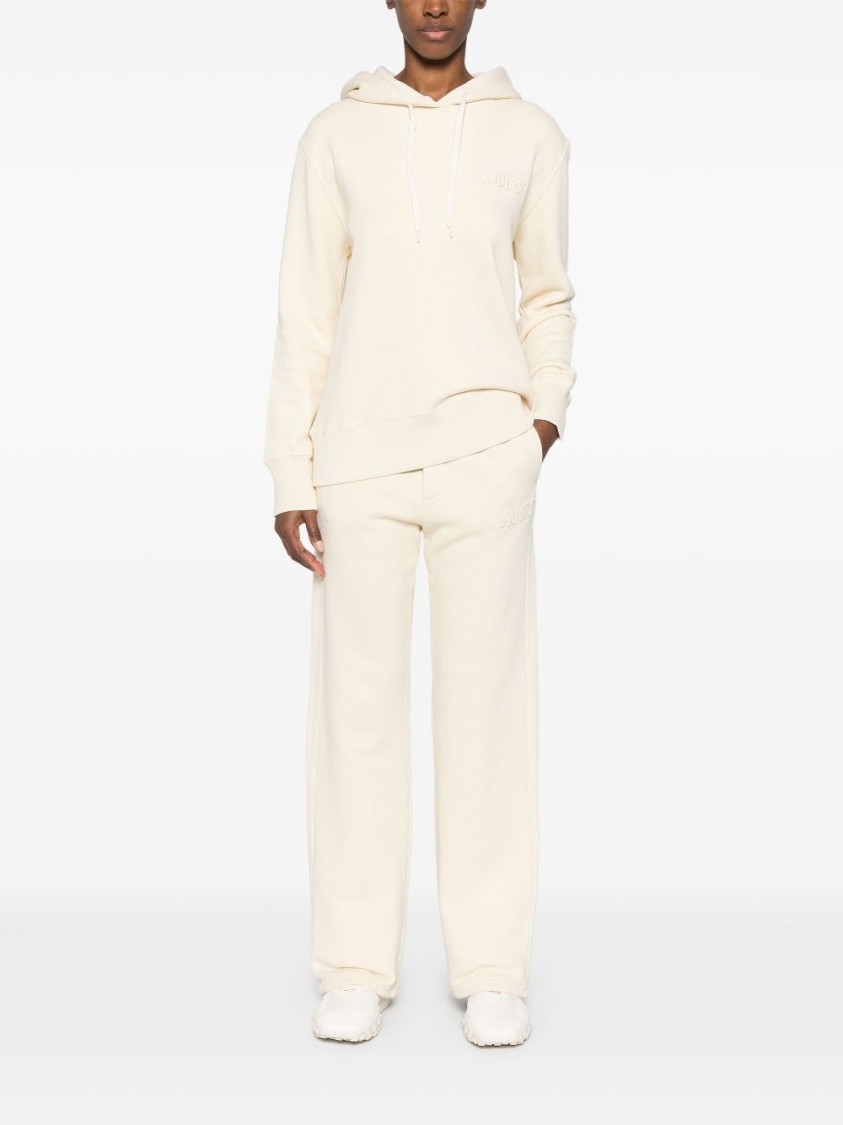 Autry Ecru Sweater With Drawstring Hood And Long Sleeves