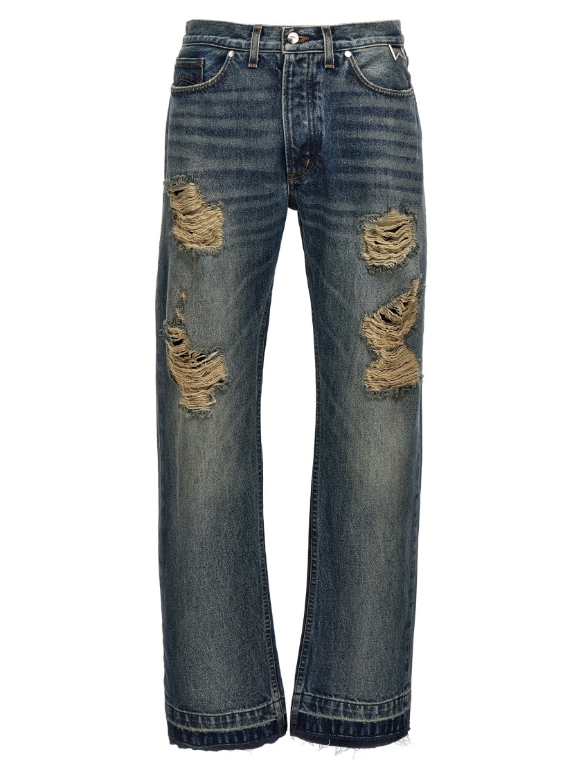 Rhude Beach Bum Mid-rise Jeans In Blue