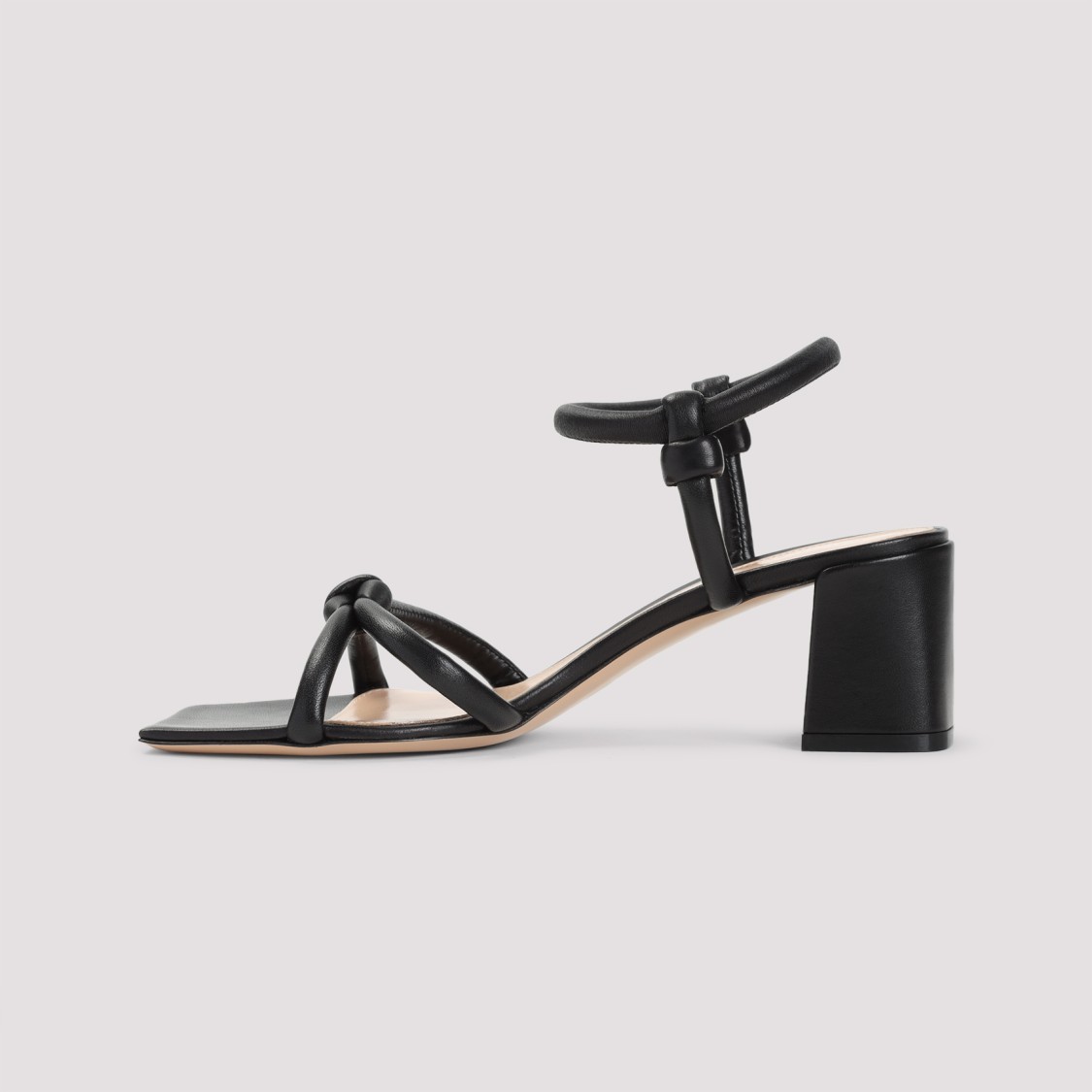 Shop Gianvito Rossi Square Toe Sandals In Black