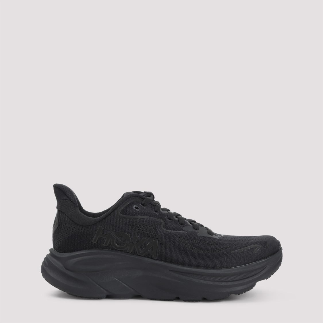 Hoka Sporty All-black Sneakers In Black