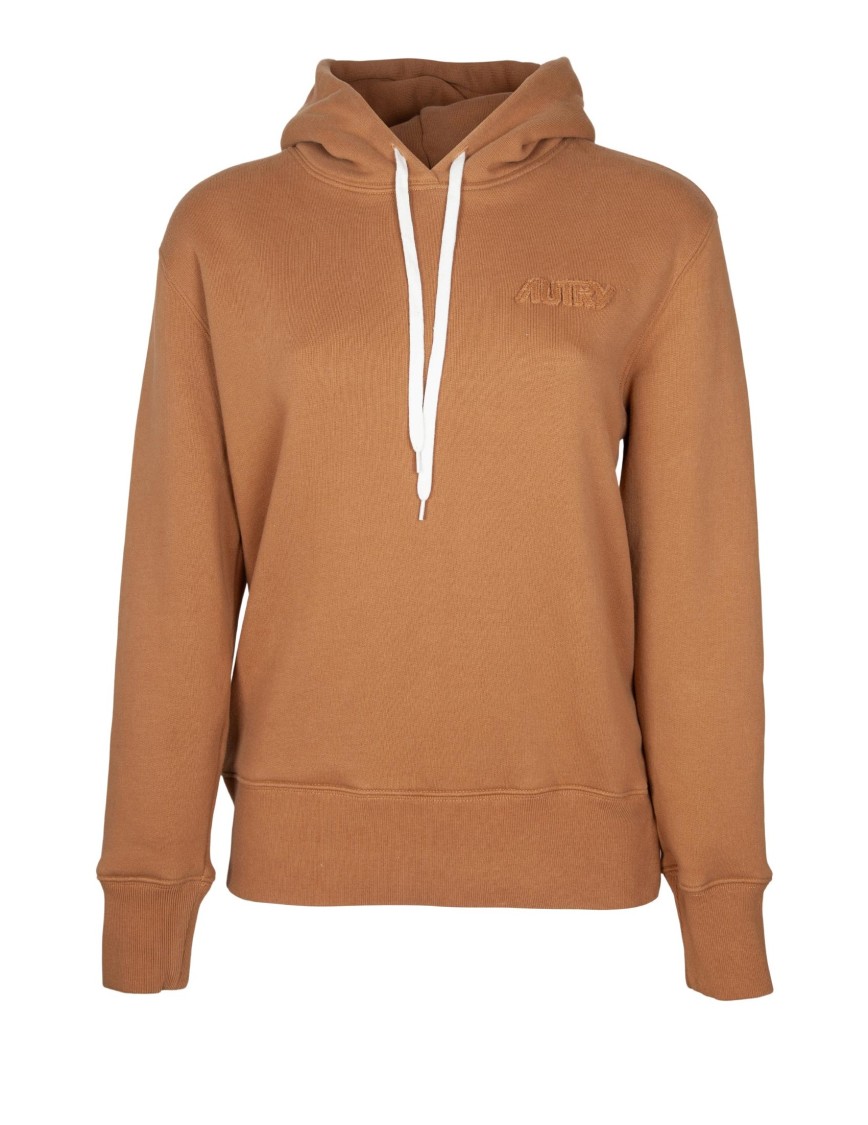 Autry Relaxed Fit Walnut Hoodie In Brown
