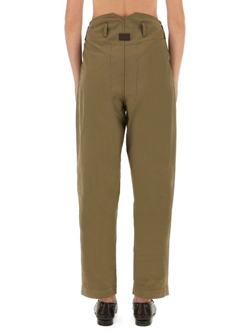 Moschino Tailored Trousers Front Pleats In Green