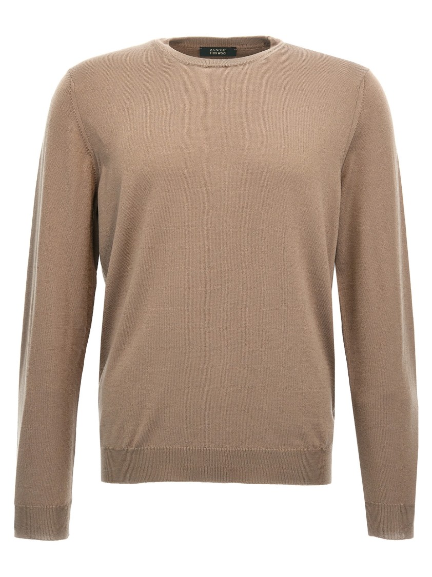 Zanone Wool Sweater In Brown