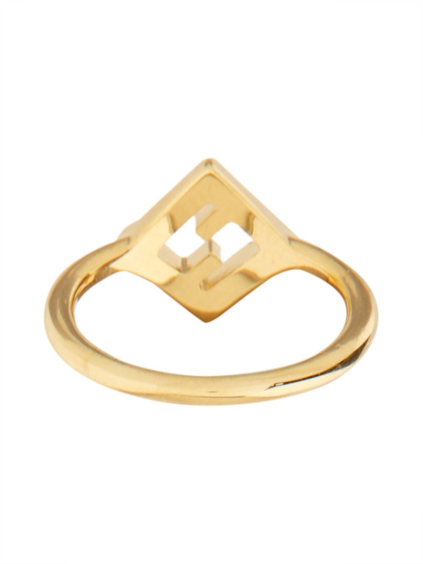 Fendi Geometric Polished Finish Ring