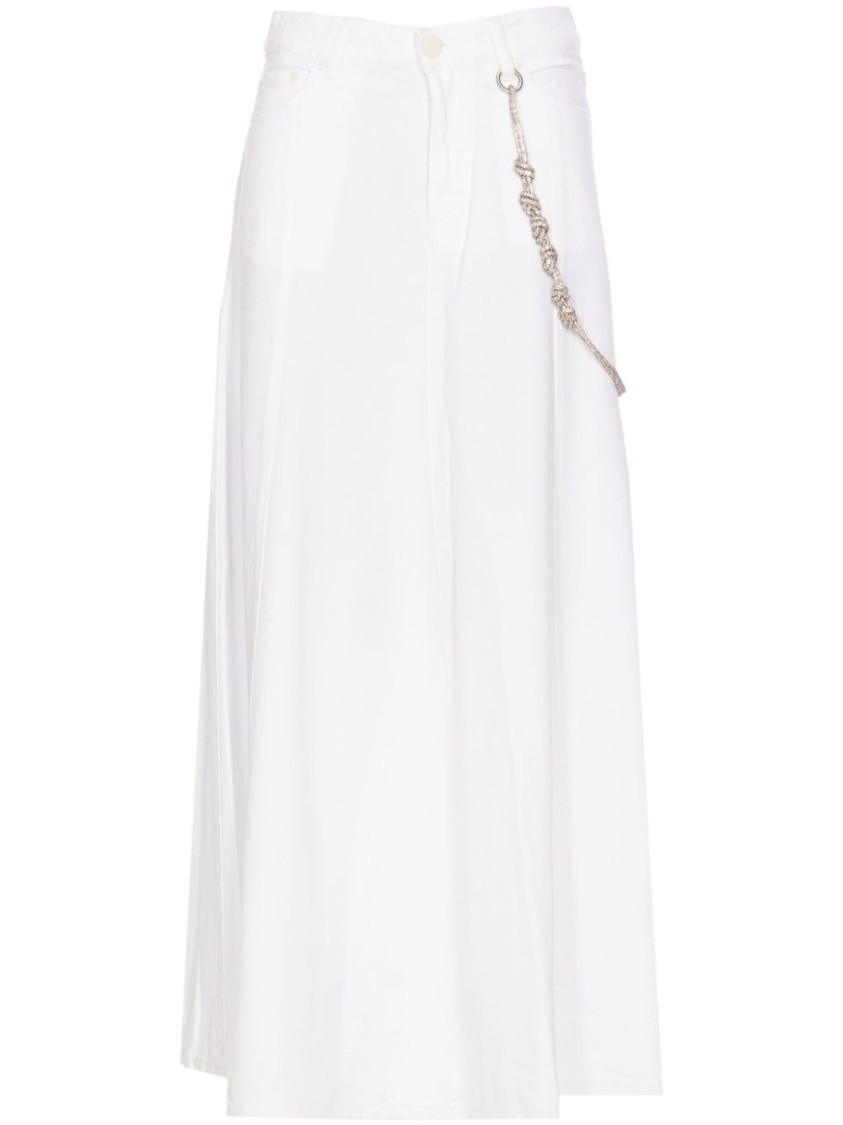 PINKO PINKO WIDE-LEG WHITE SKIRT