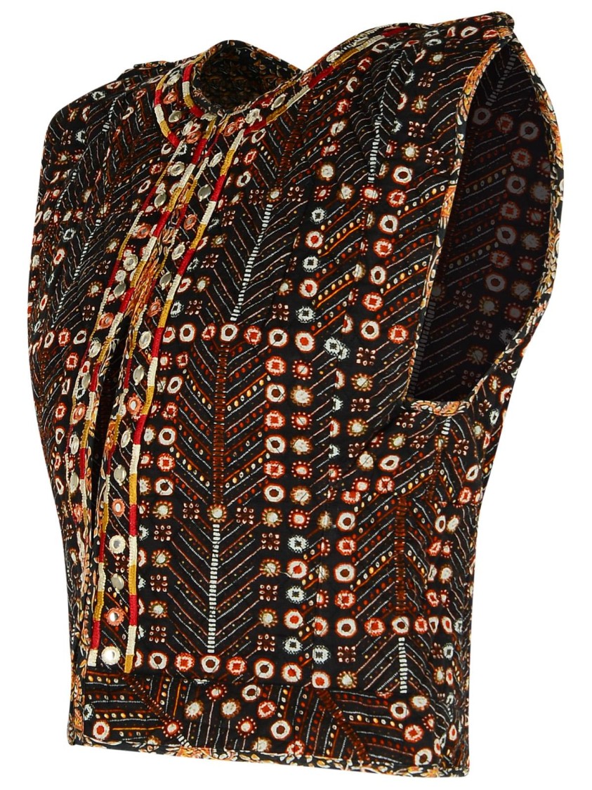 Shop Isabel Marant Étoile Cerza' Black Cotton Vest