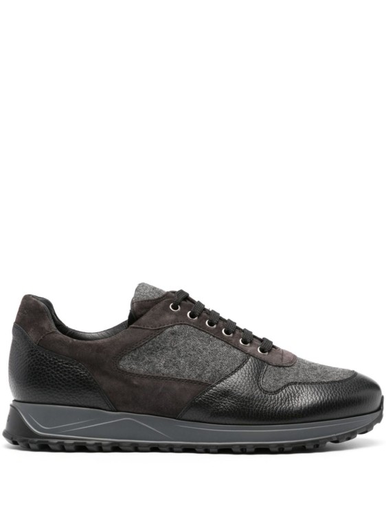 スニーカー Doucal's Black/Anthracite Grey Panelled Sneakers DU3222SYDNPZ658NN02_ec243d57-