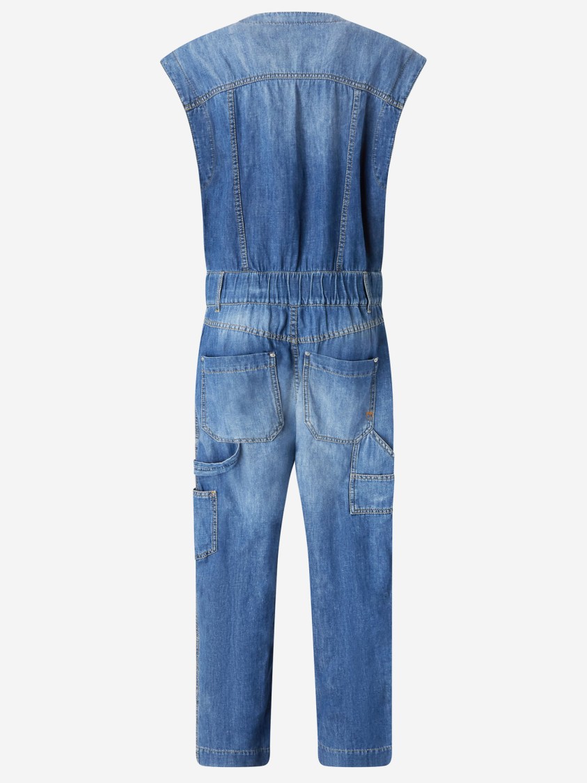 Shop Pinko Cotton And Linen Jumpsuit