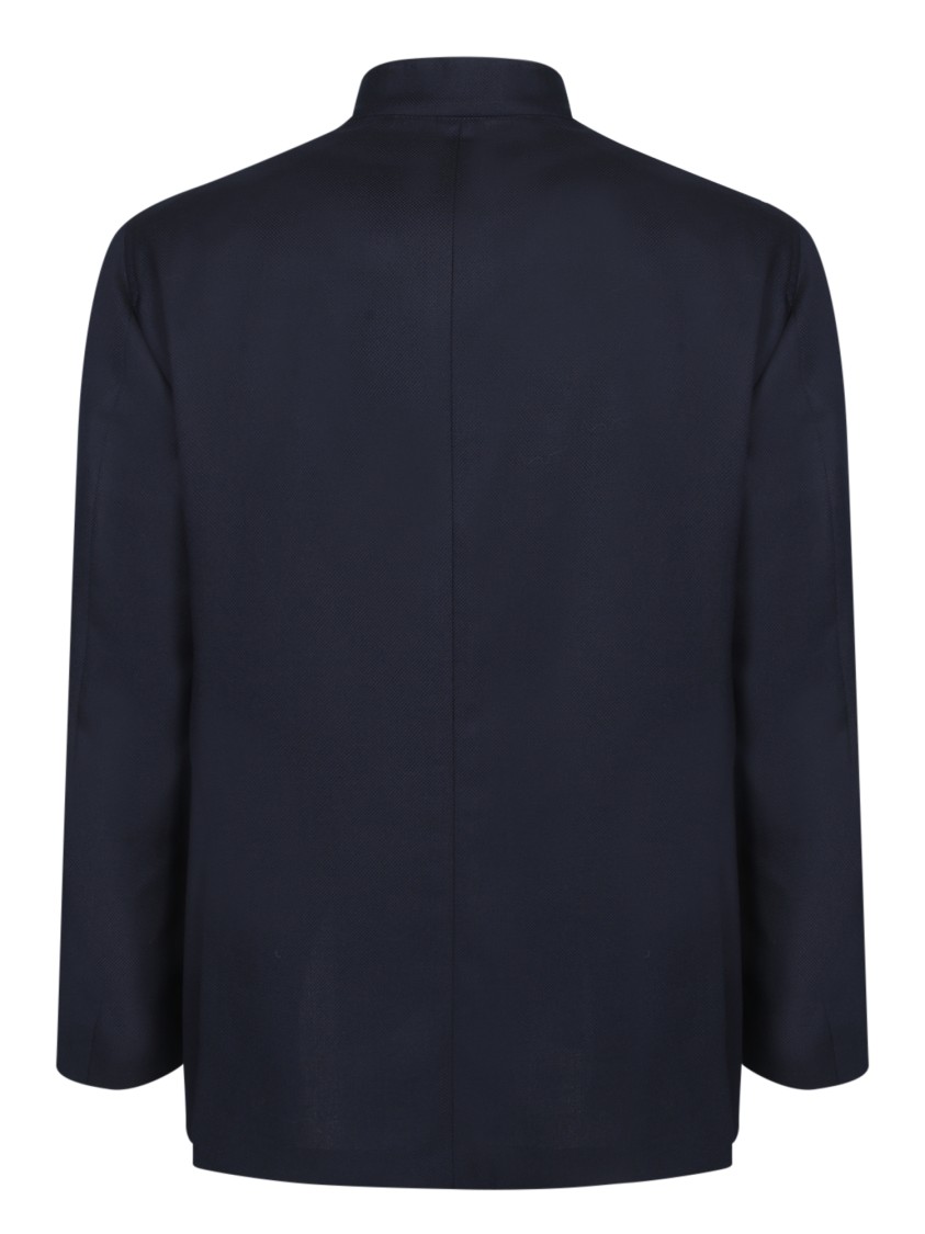 Boglioli Blue Hopsack Jacket In Black