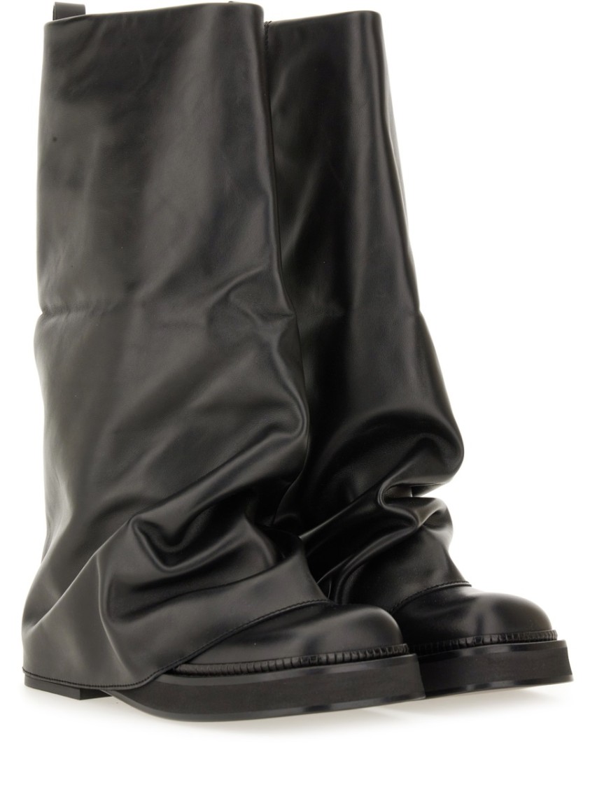 Attico Robin Combat Boots In Black