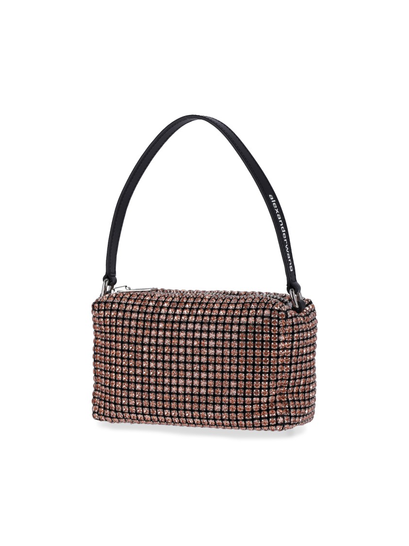 Alexander Wang "heiress" Metallic Chain Knit Shoulder Bag
