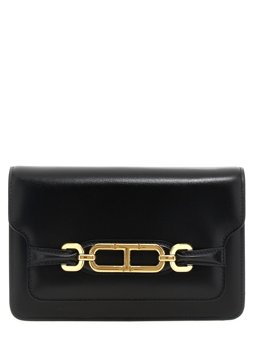 Tom Ford Small Leather Crossbody Bag In Black