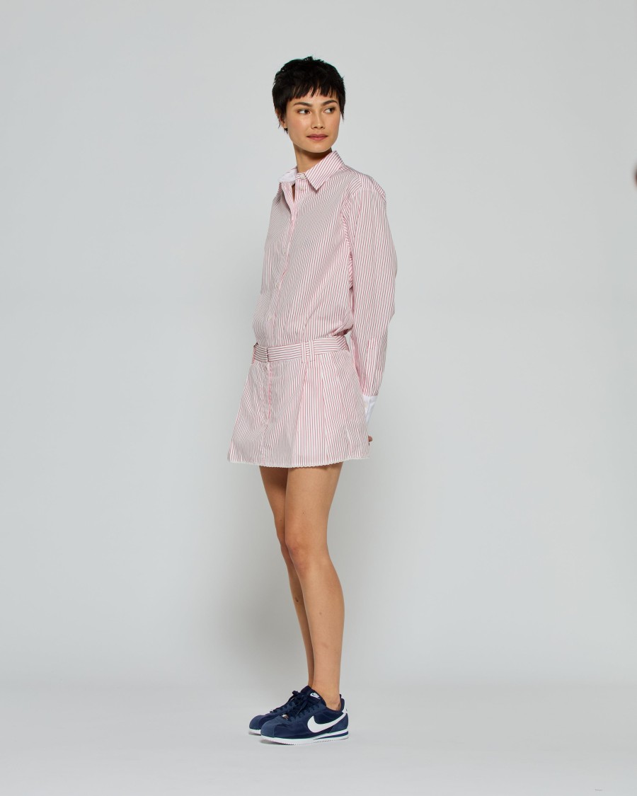 Serena Bute Striped Serena Mini Skirt - Red/white
