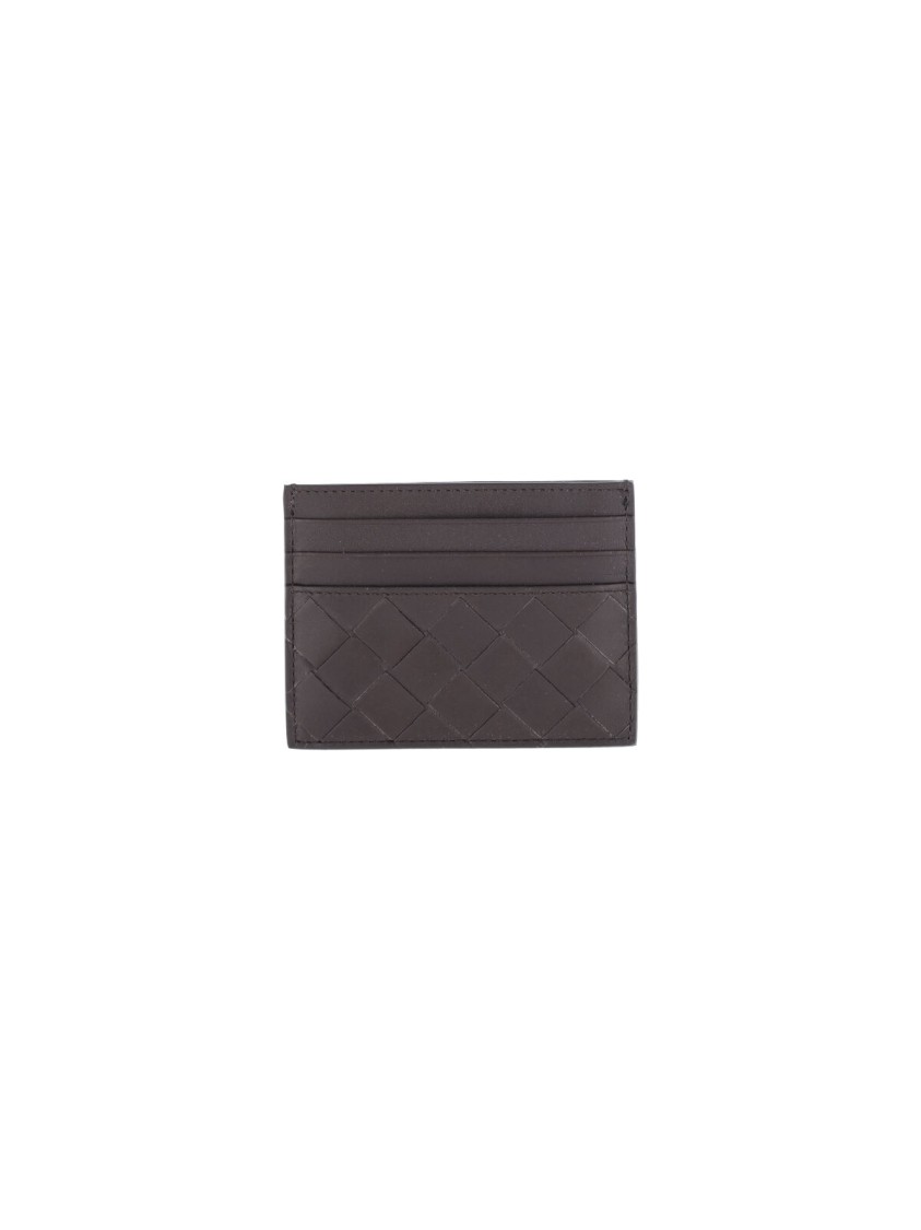 Bottega Veneta "intrecciato" Card Holder – Brown