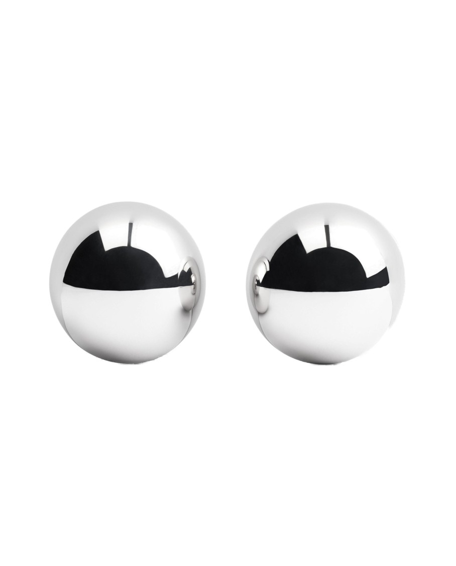 Jacquemus Salon Silver-colored Earrings With Snap Closure And Shiny Finish In Copper Woman