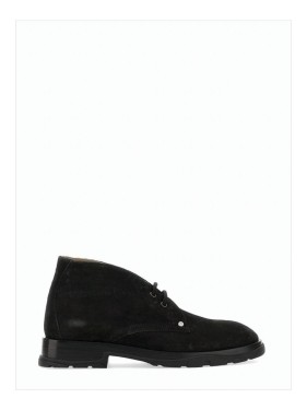 Alexander Mcqueen Suede Lace-Up Boots With Streamlined Design display picture 2