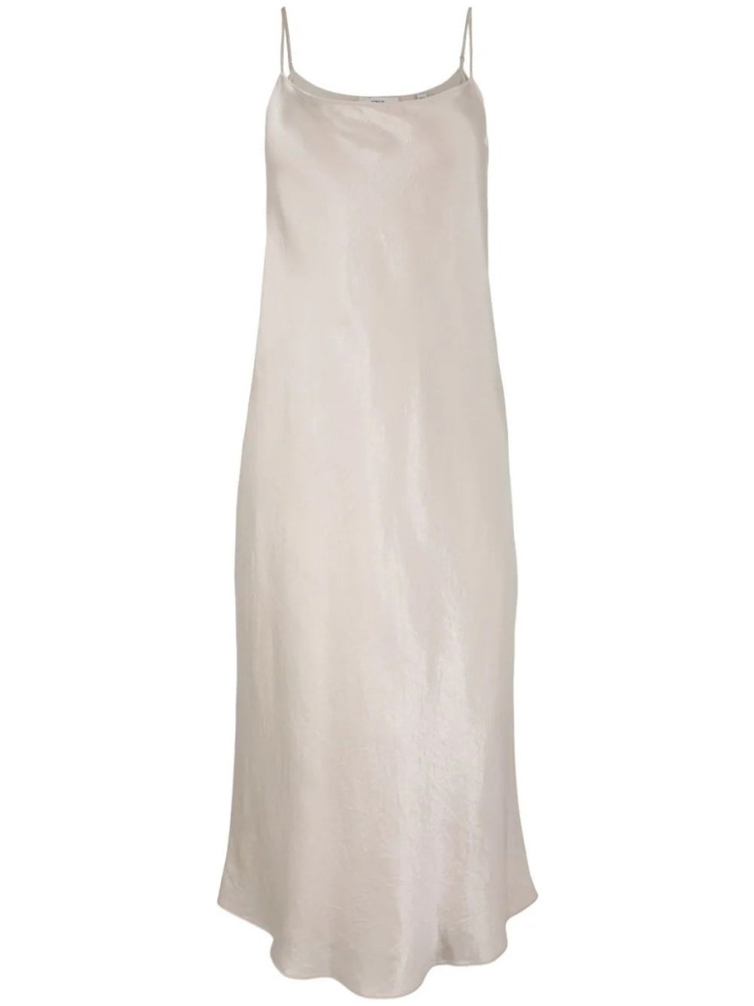 Vince Maxi Slip Dress With Adjustable Straps In White