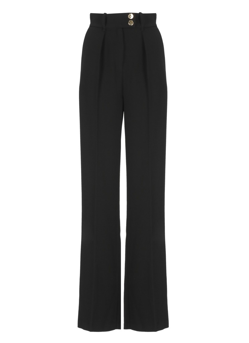 ELISABETTA FRANCHI ELISABETTA FRANCHI BLACK CREPE PANTS