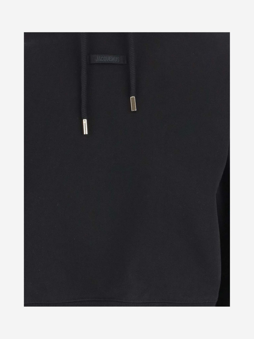 Jacquemus Gros Grain Hoodie With Drawstring In Black