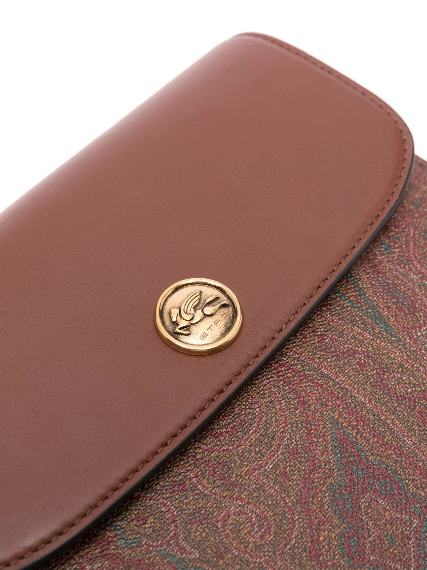 Etro Printed Canvas Essential S Crossbody Bag In Brown