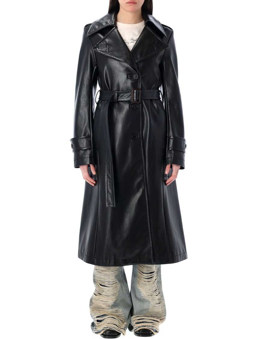 Acne Studios Women's Eco Leather Trench Coat In Black