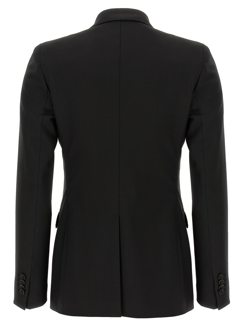Tagliatore Double-breasted Wool Blend Suit With Tailored Trousers In Black