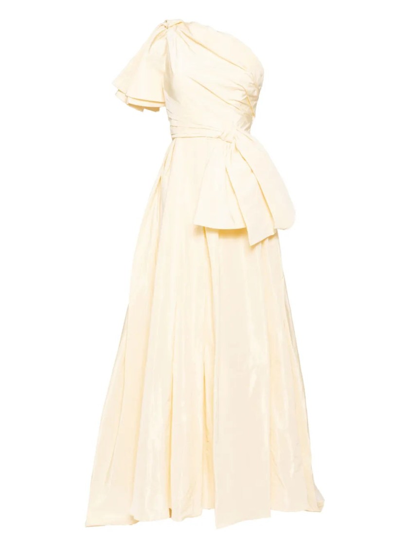 Saiid Kobeisy Aqua Sky Taffeta Evening Dress In Neutral