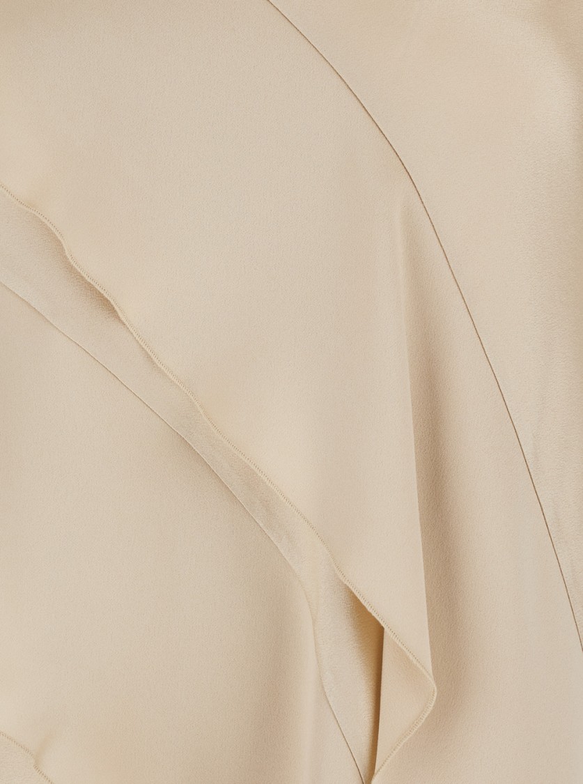 Shop Antonelli Viterbo Satin Ruffles Top In Neutrals