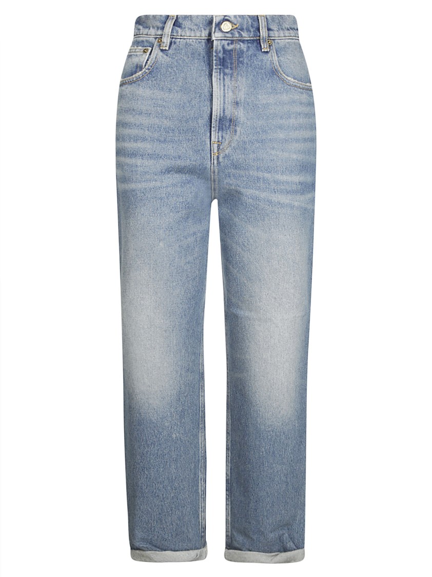 Golden Goose High-waisted Stone-washed Denim Jeans With Rolled Cuffs