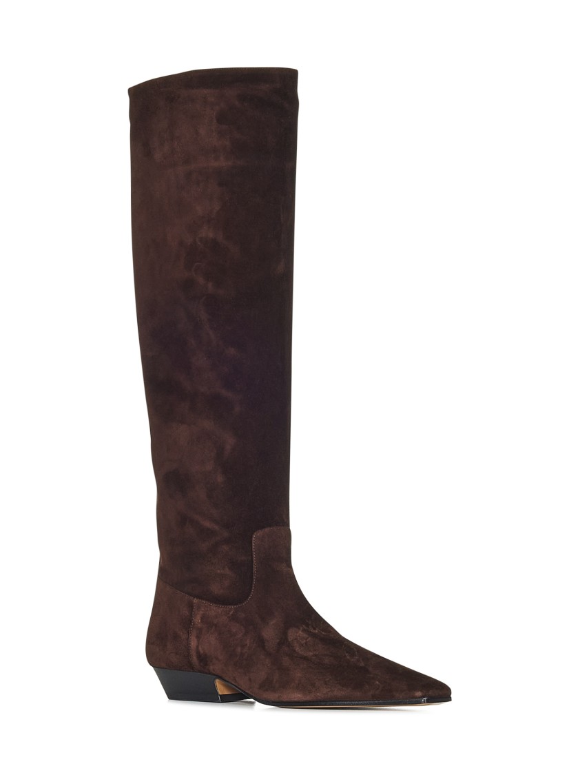 Shop Khaite Knee-high Calfskin Boots In Black