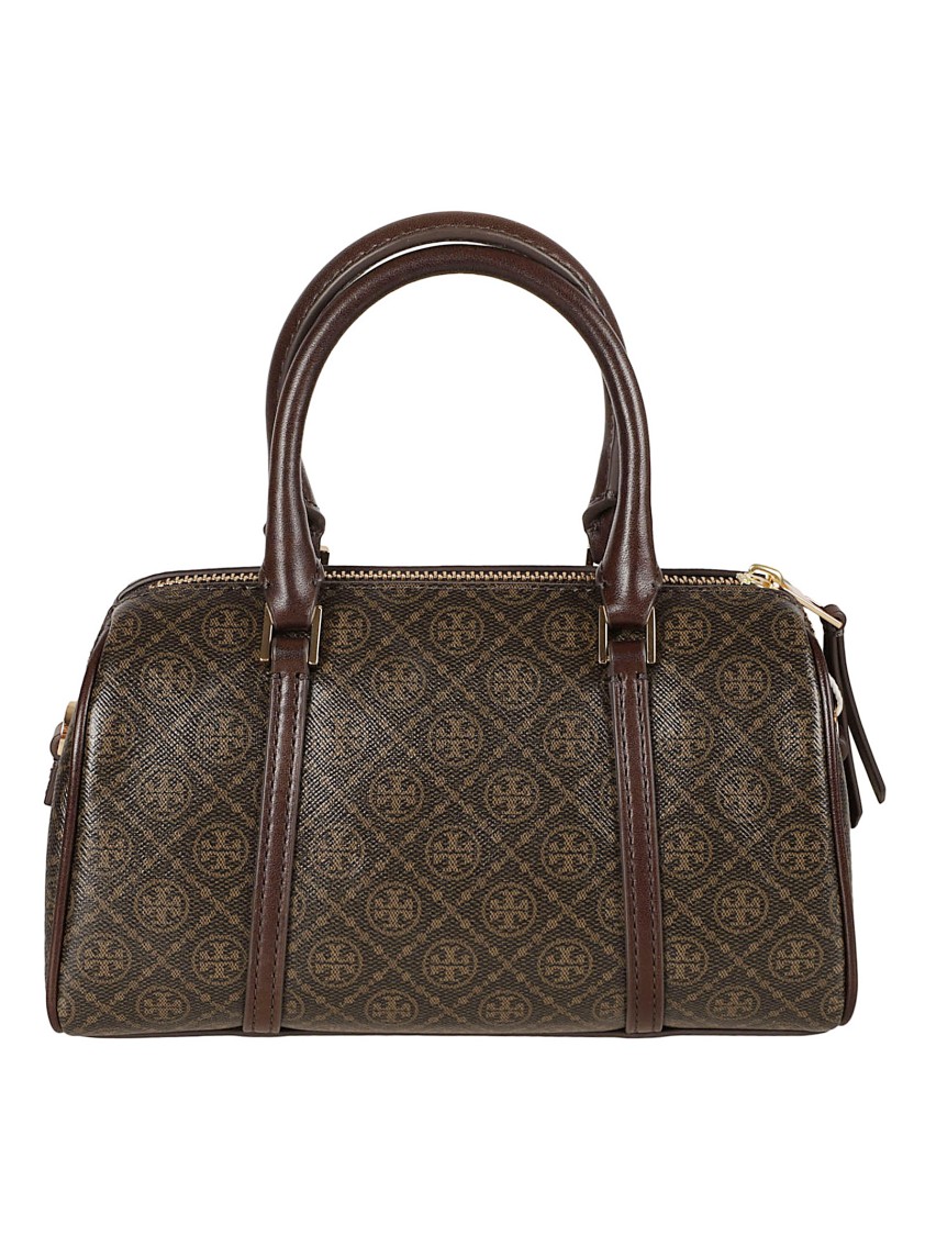Tory Burch Structured Patterned Shoulder Bag In Black