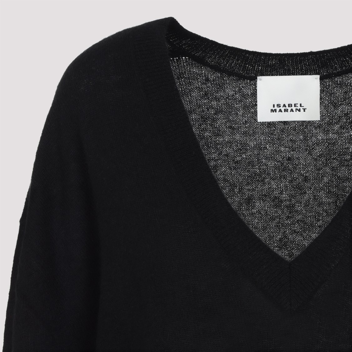 Isabel Marant Larana V-neck Sweater In Black Baby In Black